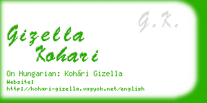 gizella kohari business card